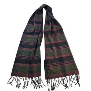 100% cashmere holiday Christmas scarf SOFT fringe winter warm preppy